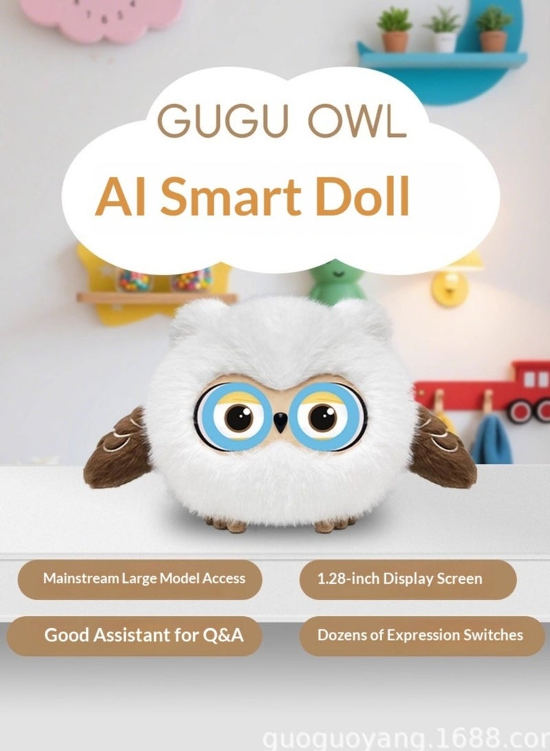 GUGULE Owl AI Plush Toy – Soft PP Cotton Filled Interactive Smart Educational Toy for Kids, Huggable & Safe - Image 4